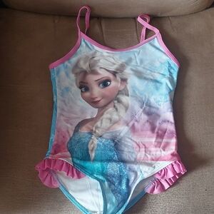 Disney Pink and Blue Frozen Swimsuit